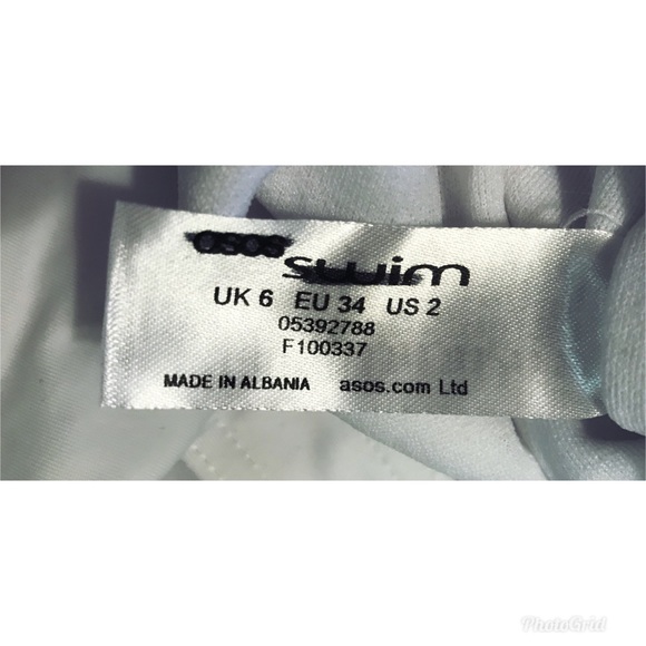 ASOS Swim Asos Gathered Waistband White One Piece Swimsuit Poshmark